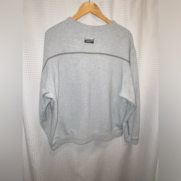 2/60$ Men’s ADIDAS R.Y.V light gray CREW SWEATER size Large - Picture 4 of 10